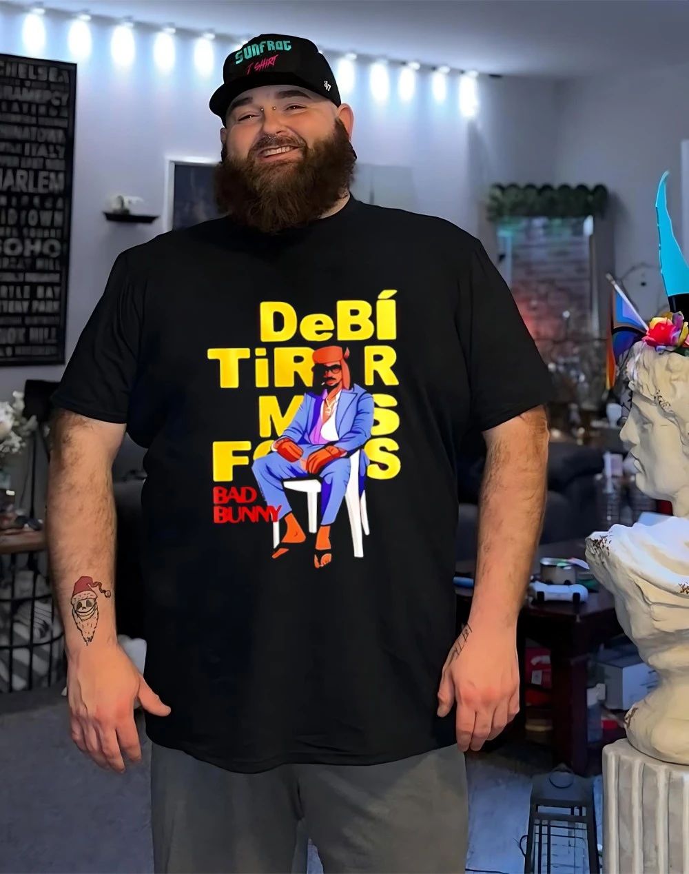 Bad Bunny DeBí Tirar Más Fotos 2026 World Tour cartoon shirt