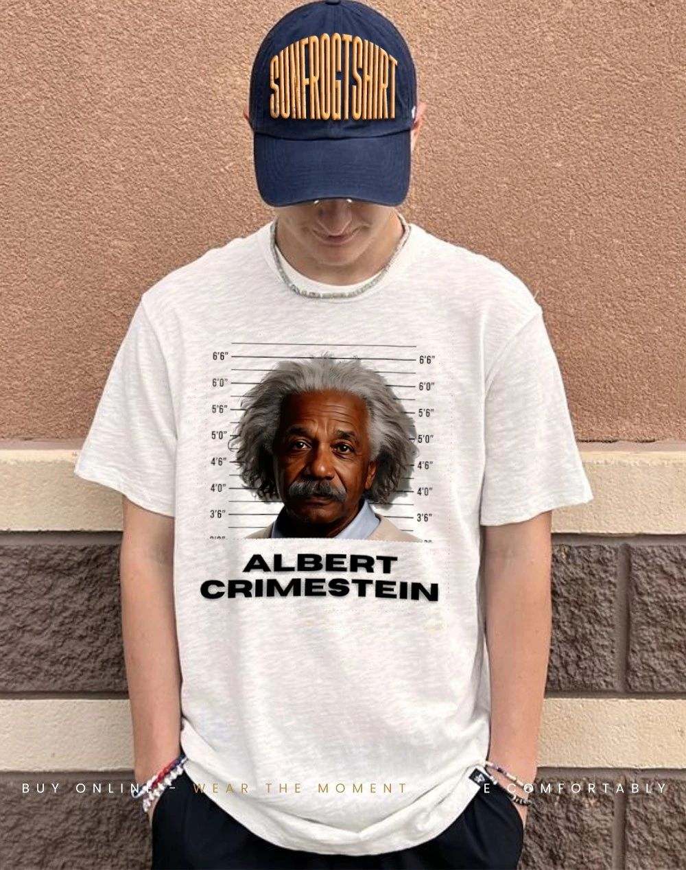Albert Crime Stein Albert Einstein mugshot shirt