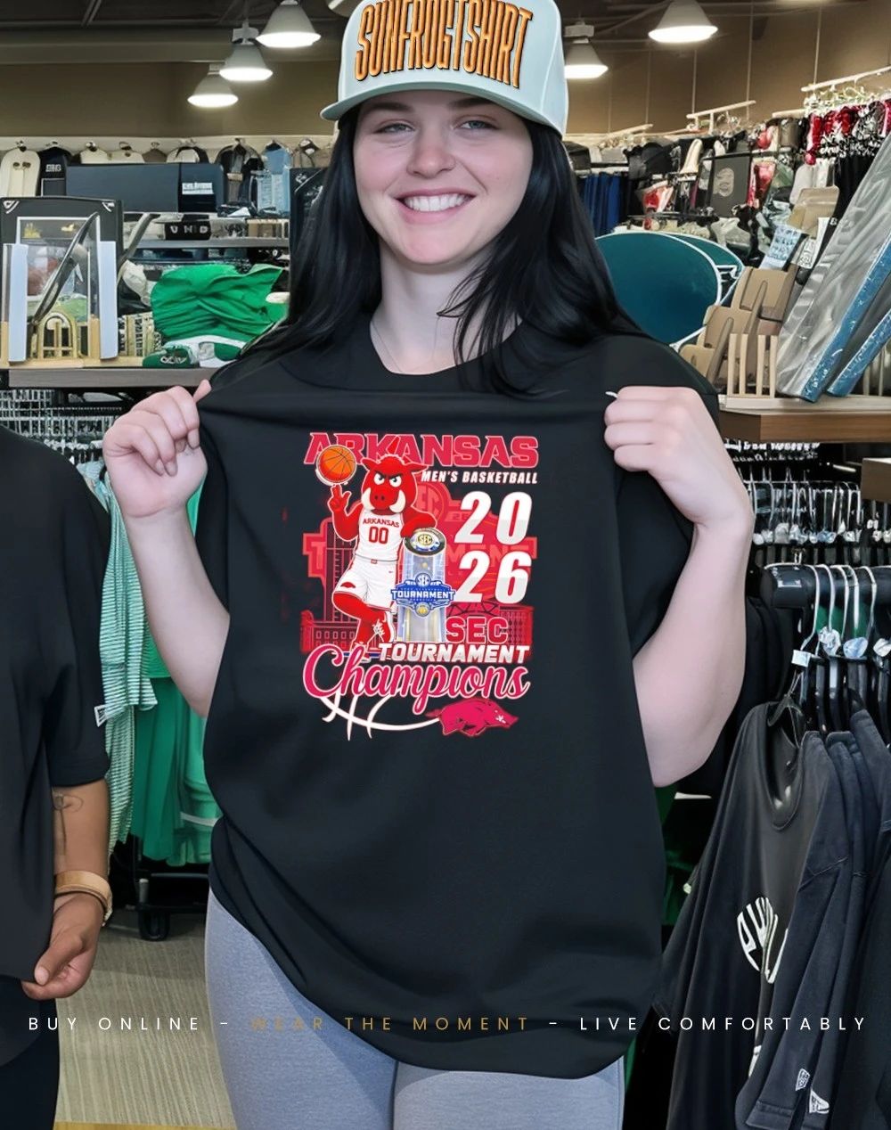 Arkansas Razorbacks ’26 SEC Men’s Basketball Tournament Champions mascot shirt