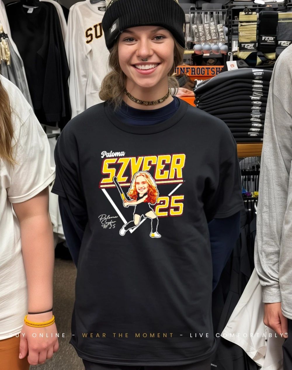 Paloma Szyfer Oberlin Field Hockey caricature 2026 shirt