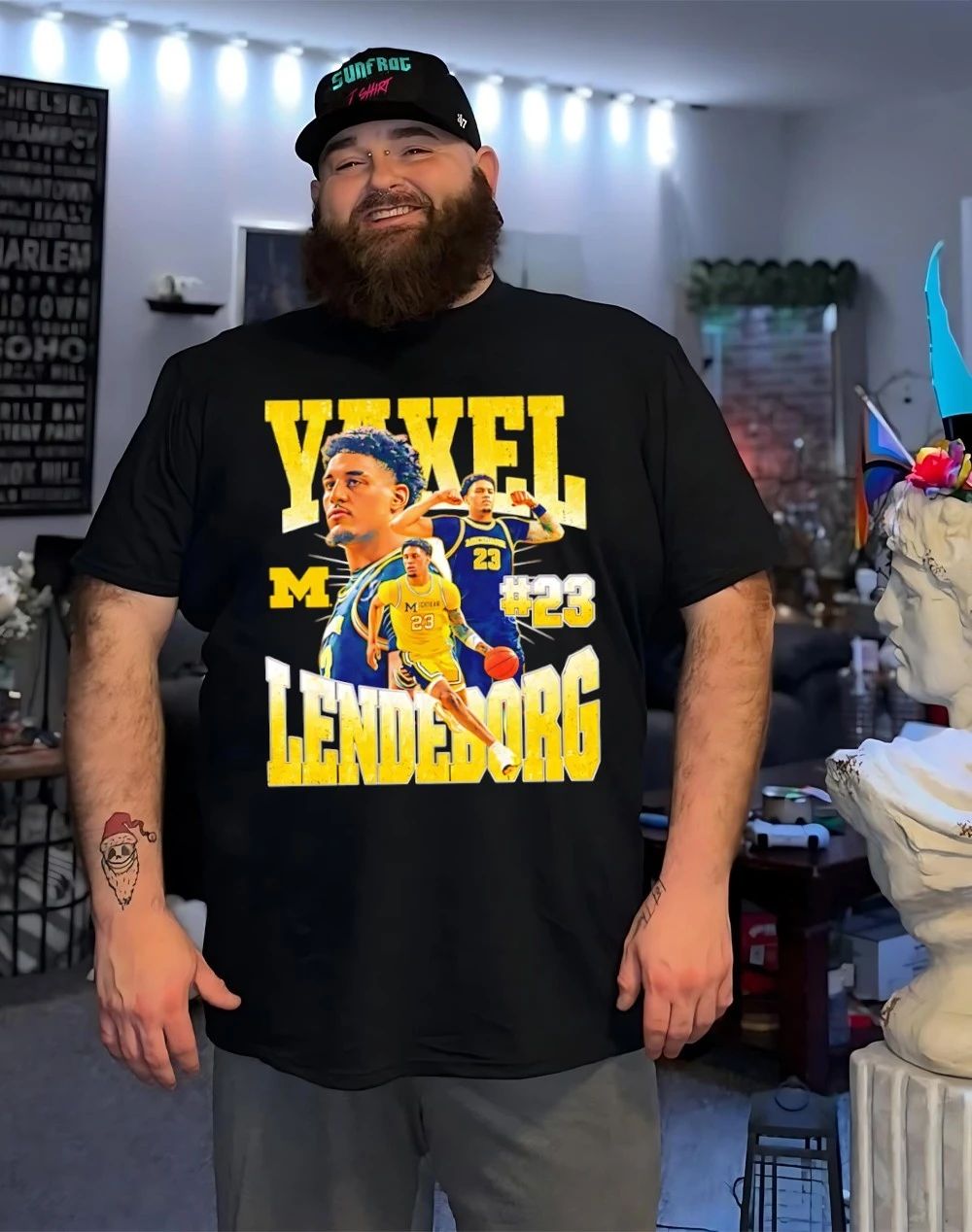 Yaxel Lendeborg 23 Michigan Wolverines men’s basketball Champions shirt