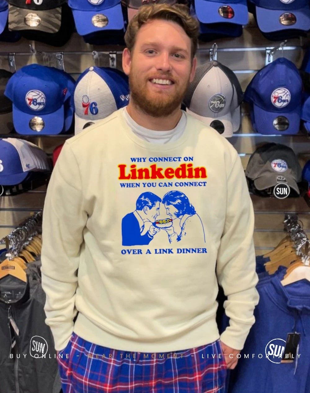 Why connect on linkedin when you can connect over a link dinner shirt