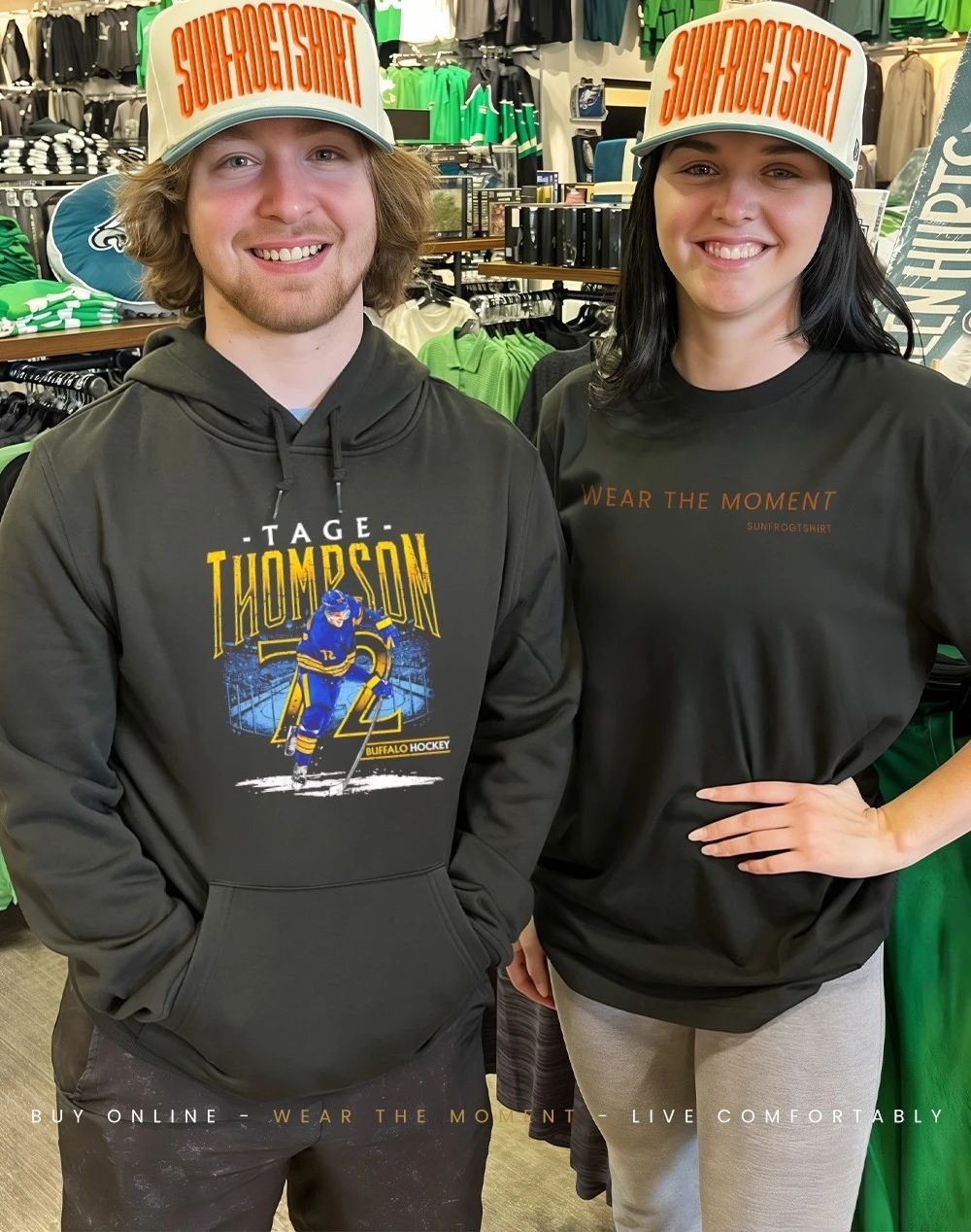 Tage Thompson Buffalo hockey Player Number signature shirt