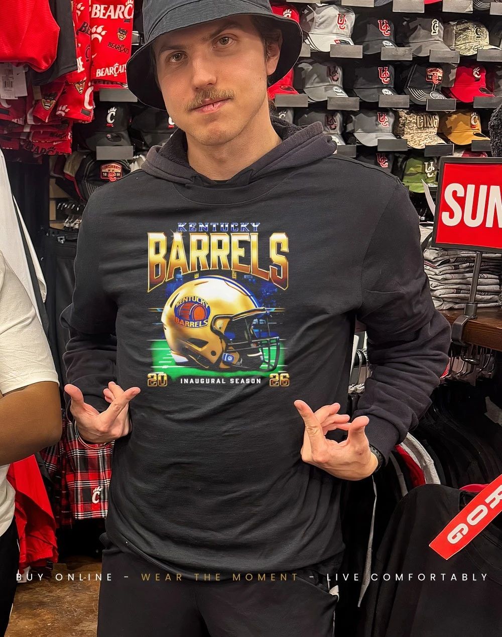 Kentucky Barrels Inaugural Season 2026 helmet shirt