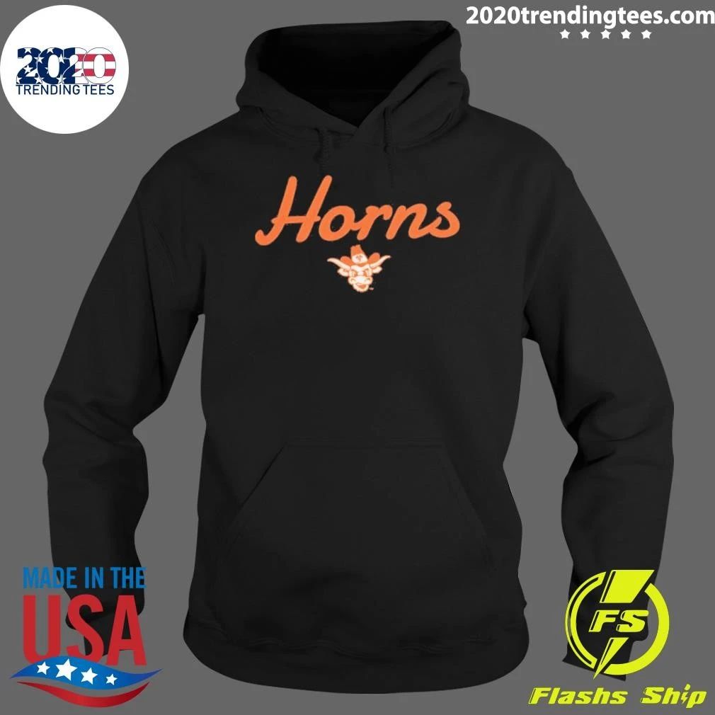 Longhorns Horns Cursive Bevo Longhorn Mascot Shirt