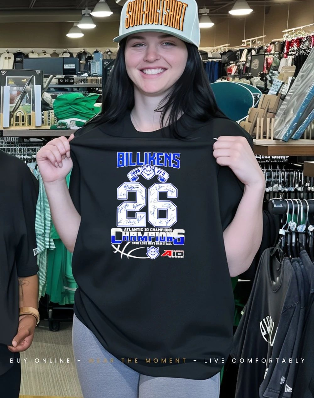 Saint Louis Billikens Atlantic 10 Champions 2026 27-3 signatures shirt