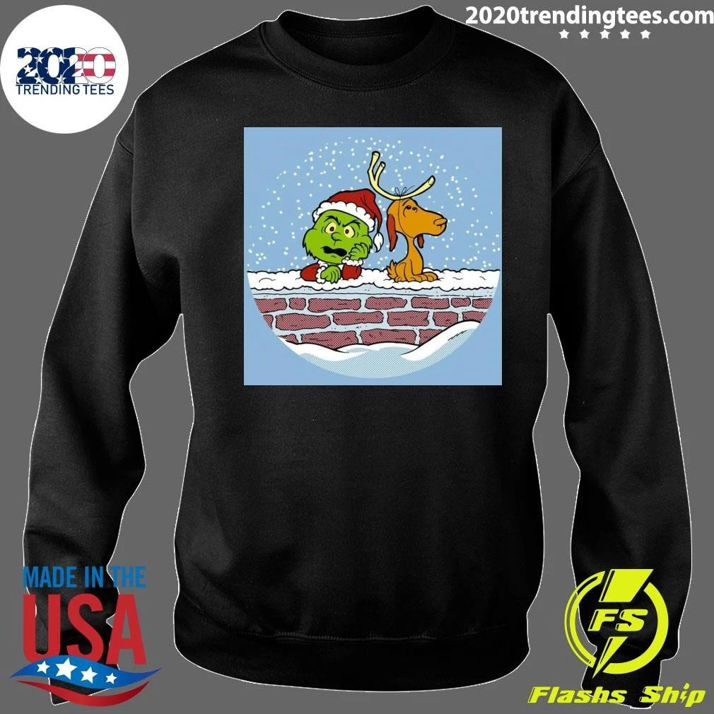 Green Man And Dog Funny Christmas Christmas Shirt