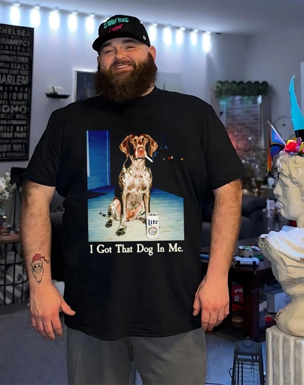 I Got That Dog In Me Funny GSP Meme Smoking Dog shirt
