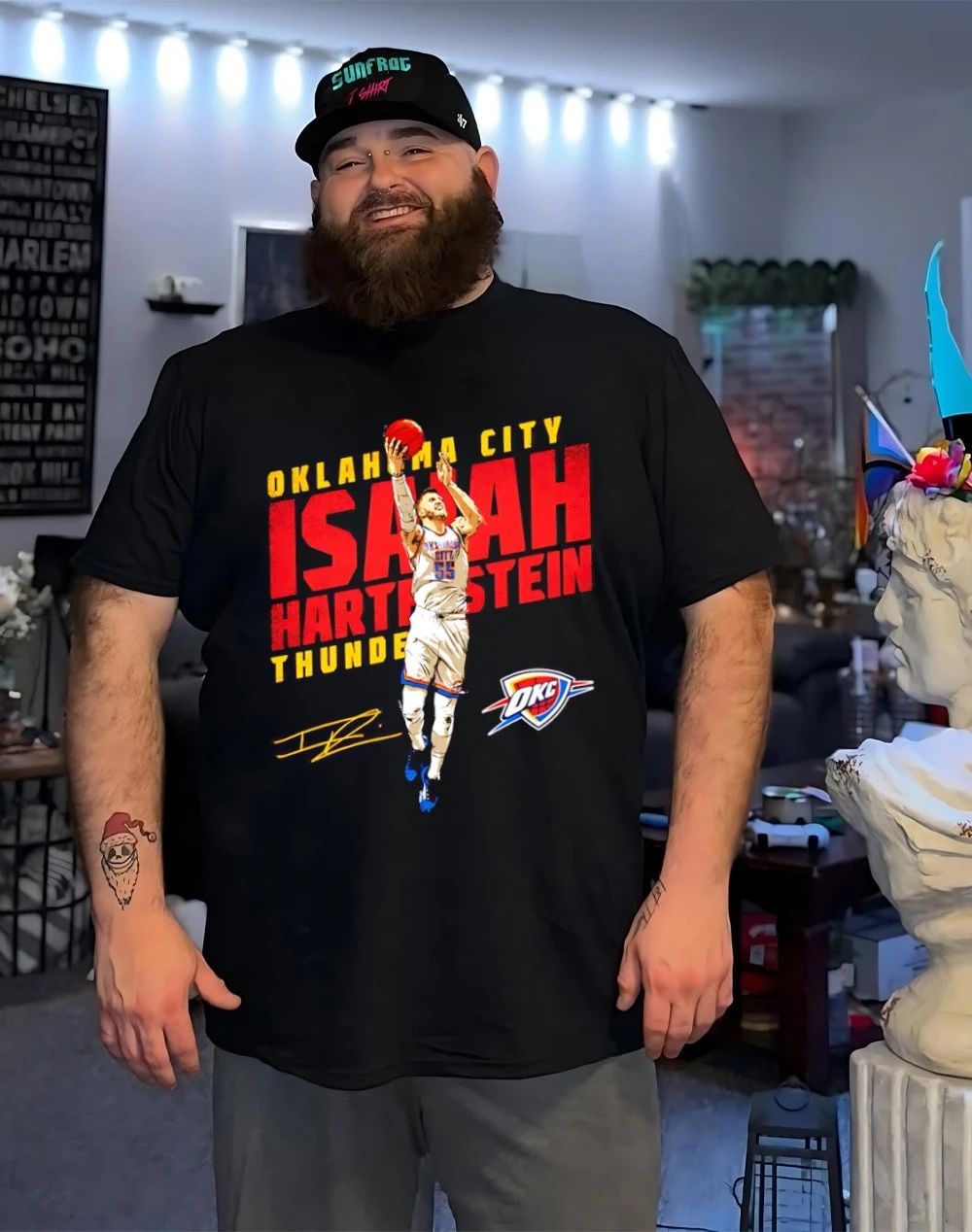 Isaiah Hartenstein Oklahoma City Thunder Slant signature shirt