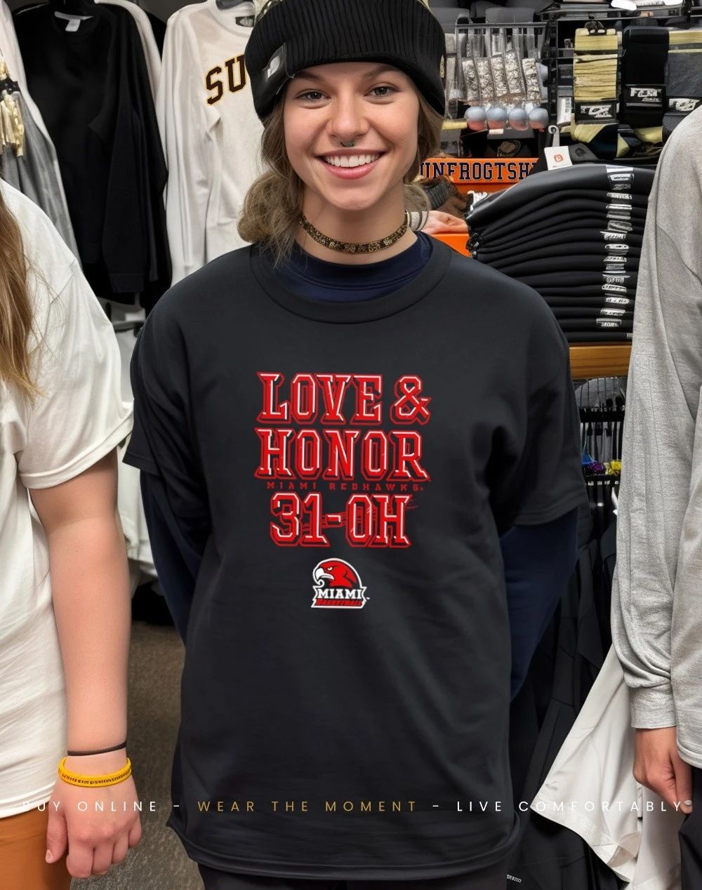 Miami RedHawks Love and Honor 31-OH shirt