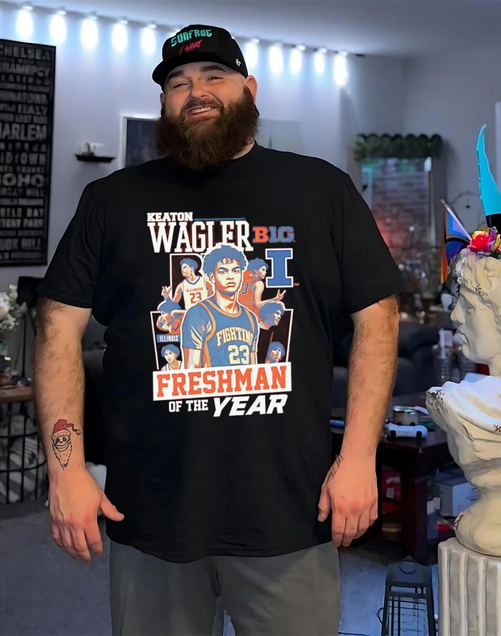 Keaton Wagler Illinois Fighting Illini B1G FPOY graphic shirt