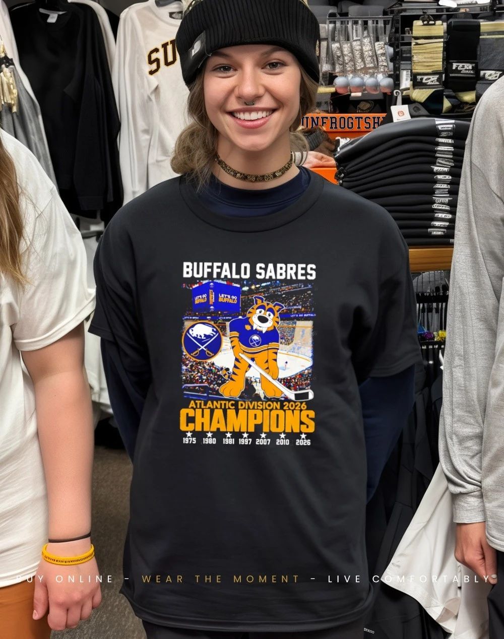 Let’s Go Buffalo 2026 Buffalo Sabres Hockey Playoffs Atlantic Division 2026 Champions mascot shirt