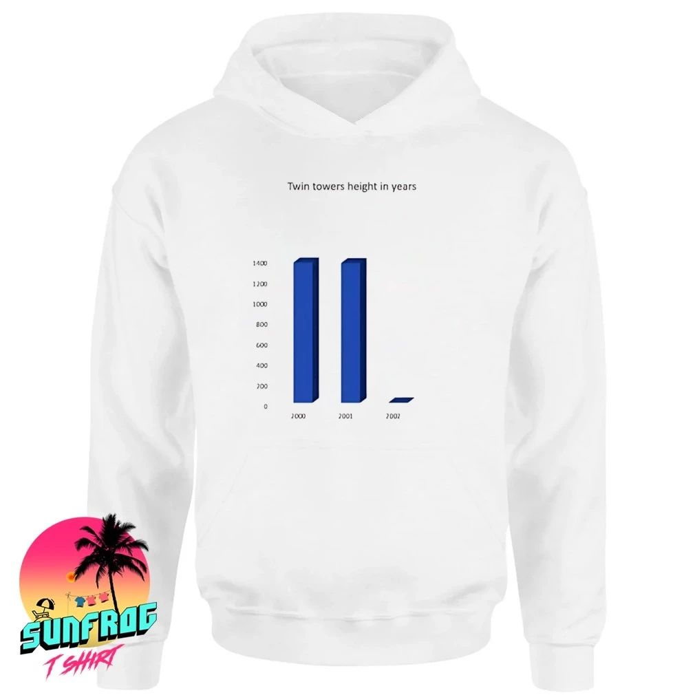 Twin towers height in years graphic shirt