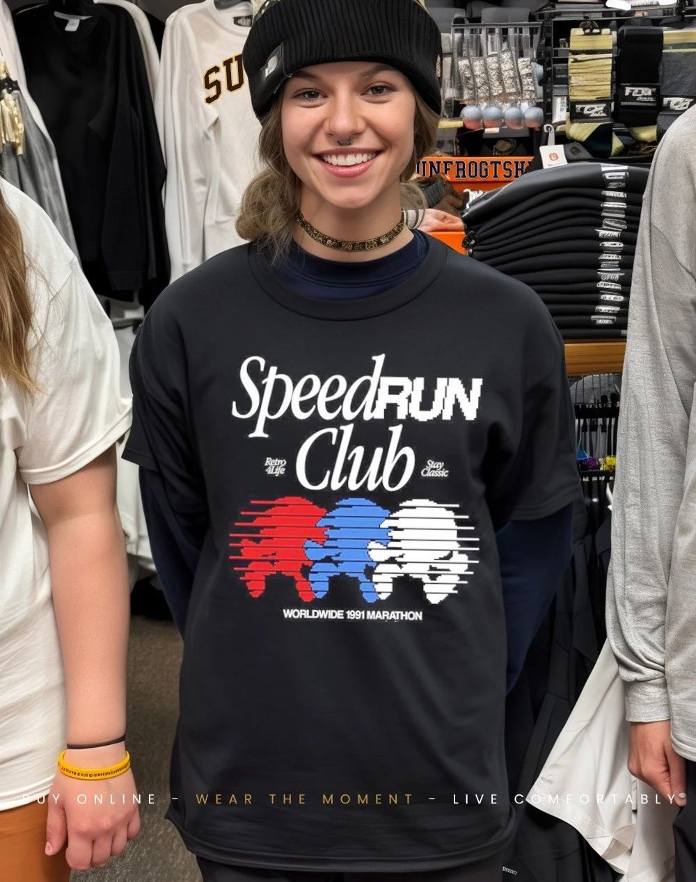 Speed Run Club retro for life stay classic Worldwide 1991 Marathon shirt