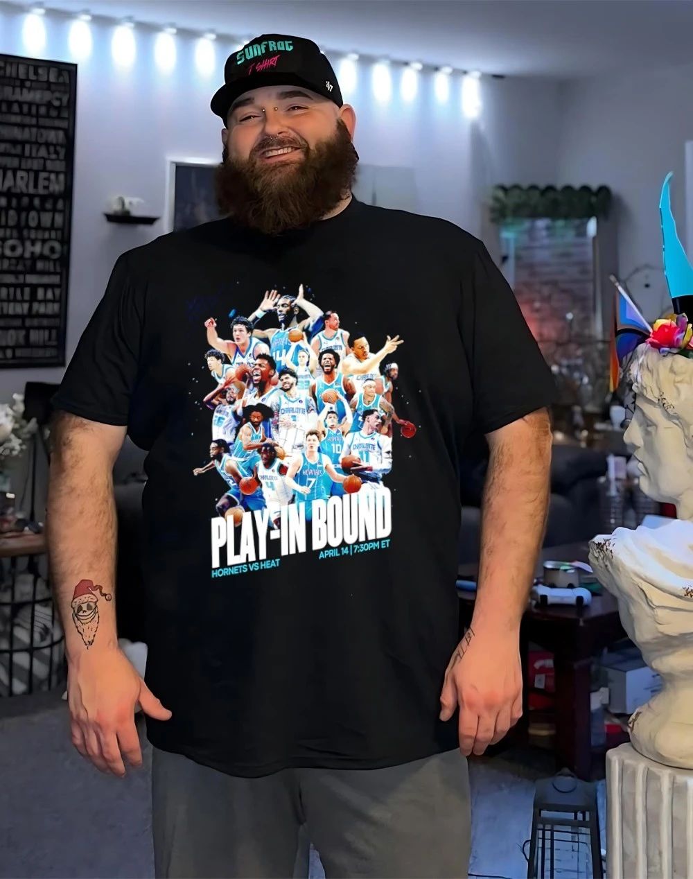 Charlotte Hornets vs Miami Heat Play-In Bound graphic shirt