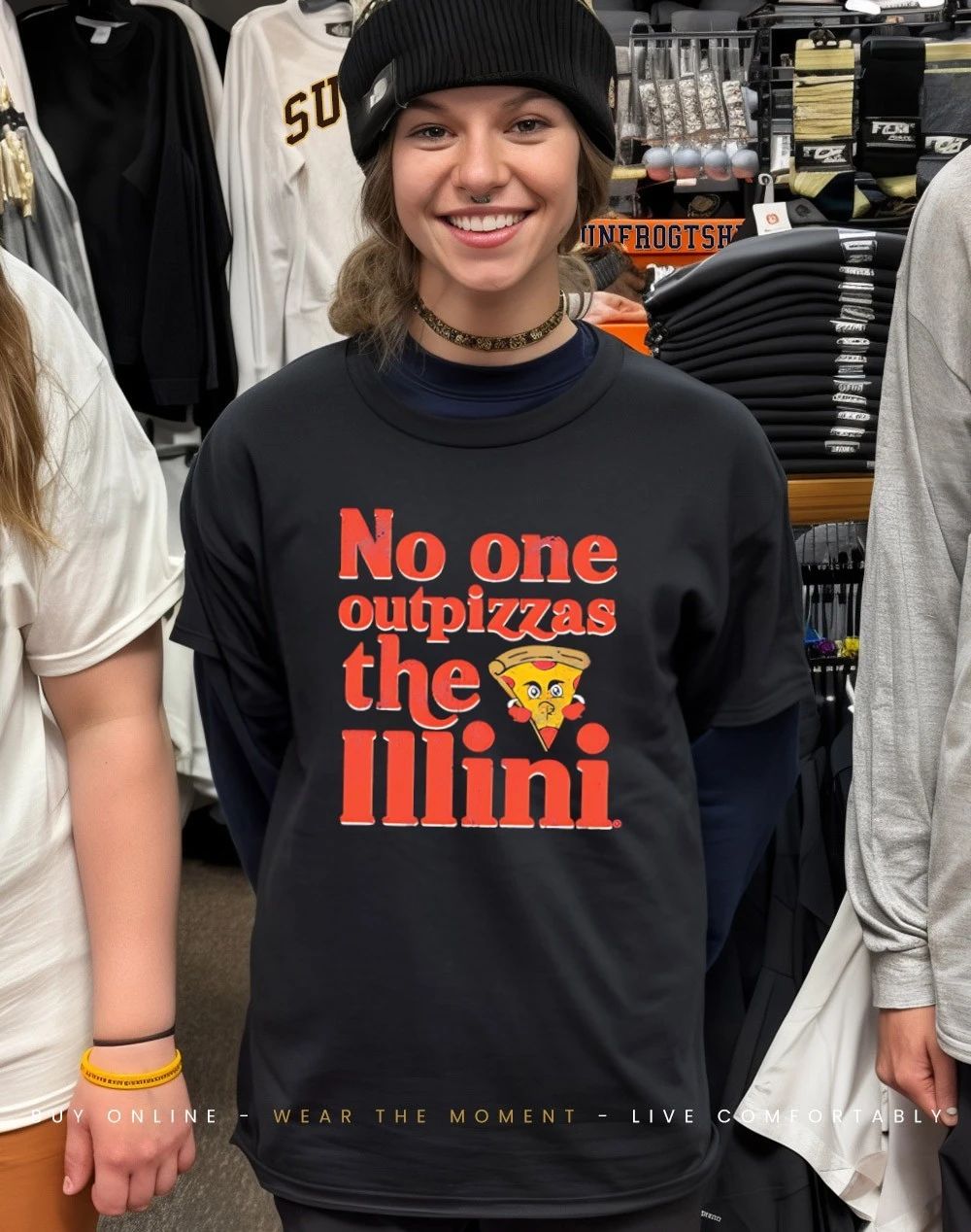 Illinois Men’s Basketball no one outpizzas the Illini shirt