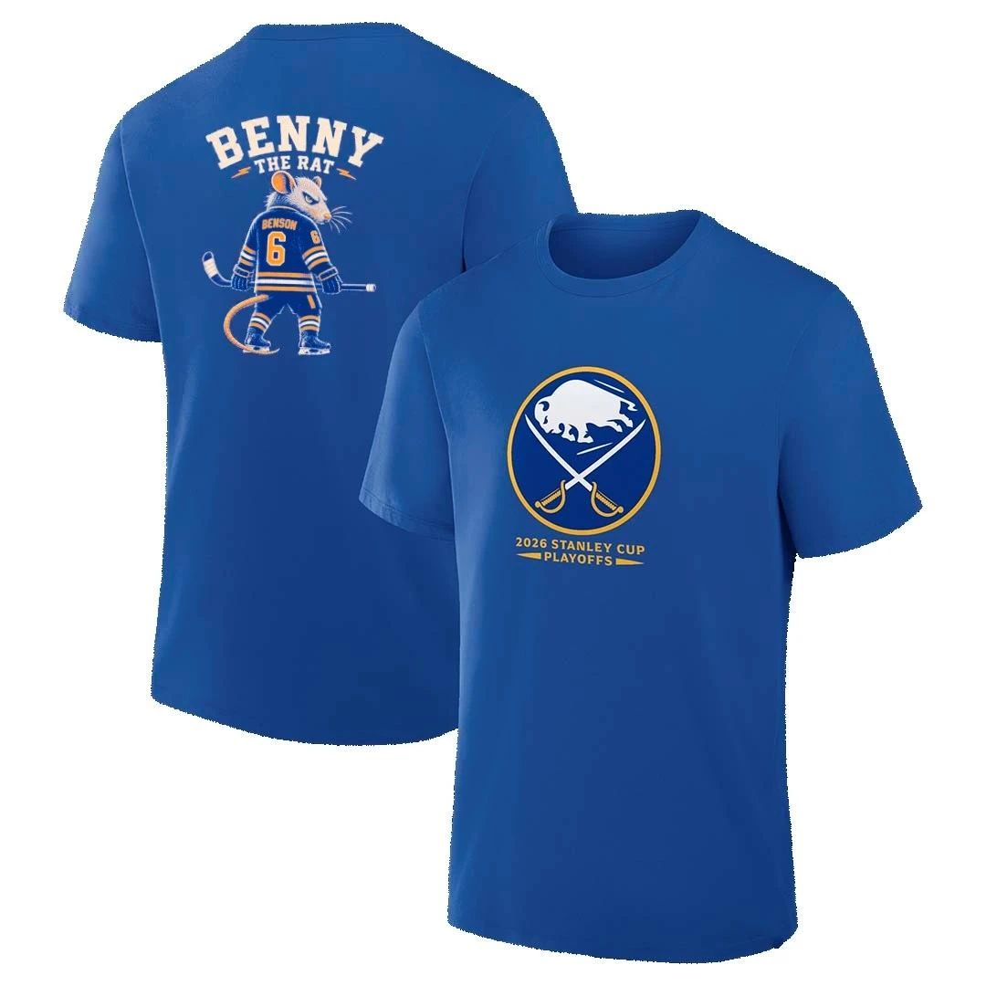 Buffalo Sabres Zach Benson Benny The Rat front and back shirt