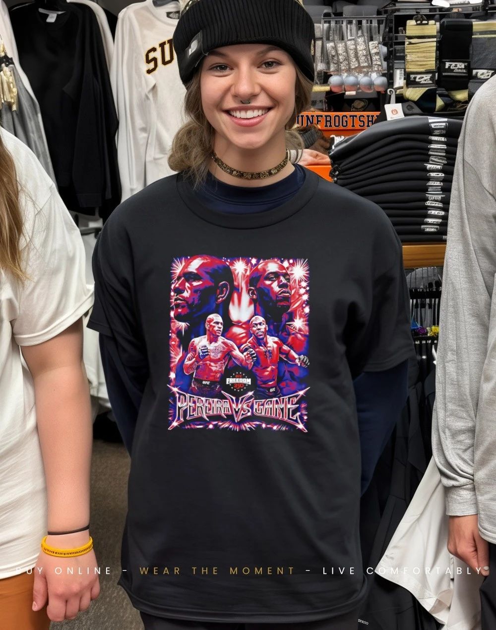 UFC Freedom 250 Alex Pereira vs Ciryl Gane graphic shirt