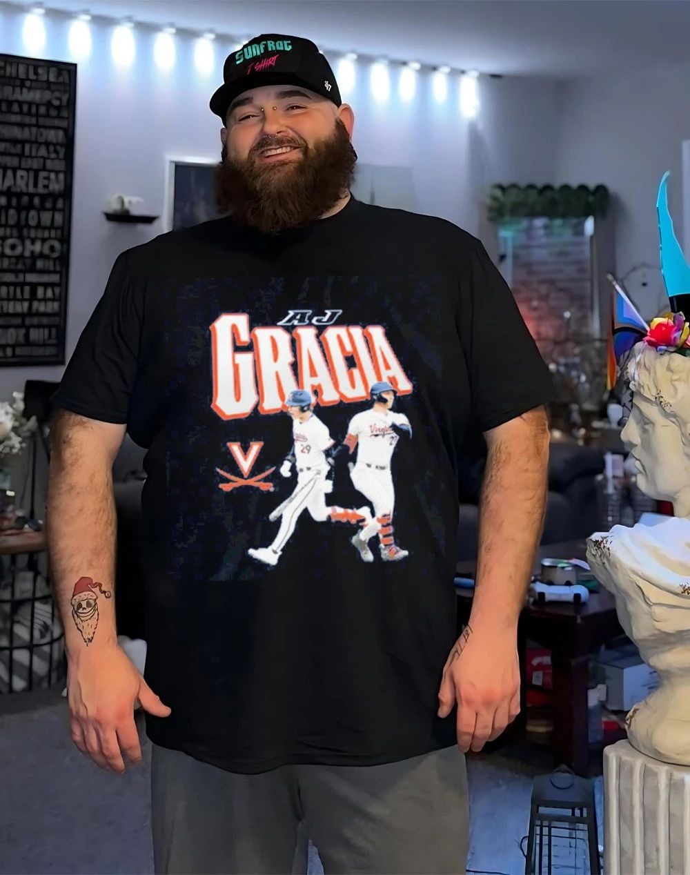 Aj Gracia Virginia baseball player collage ’26 shirt