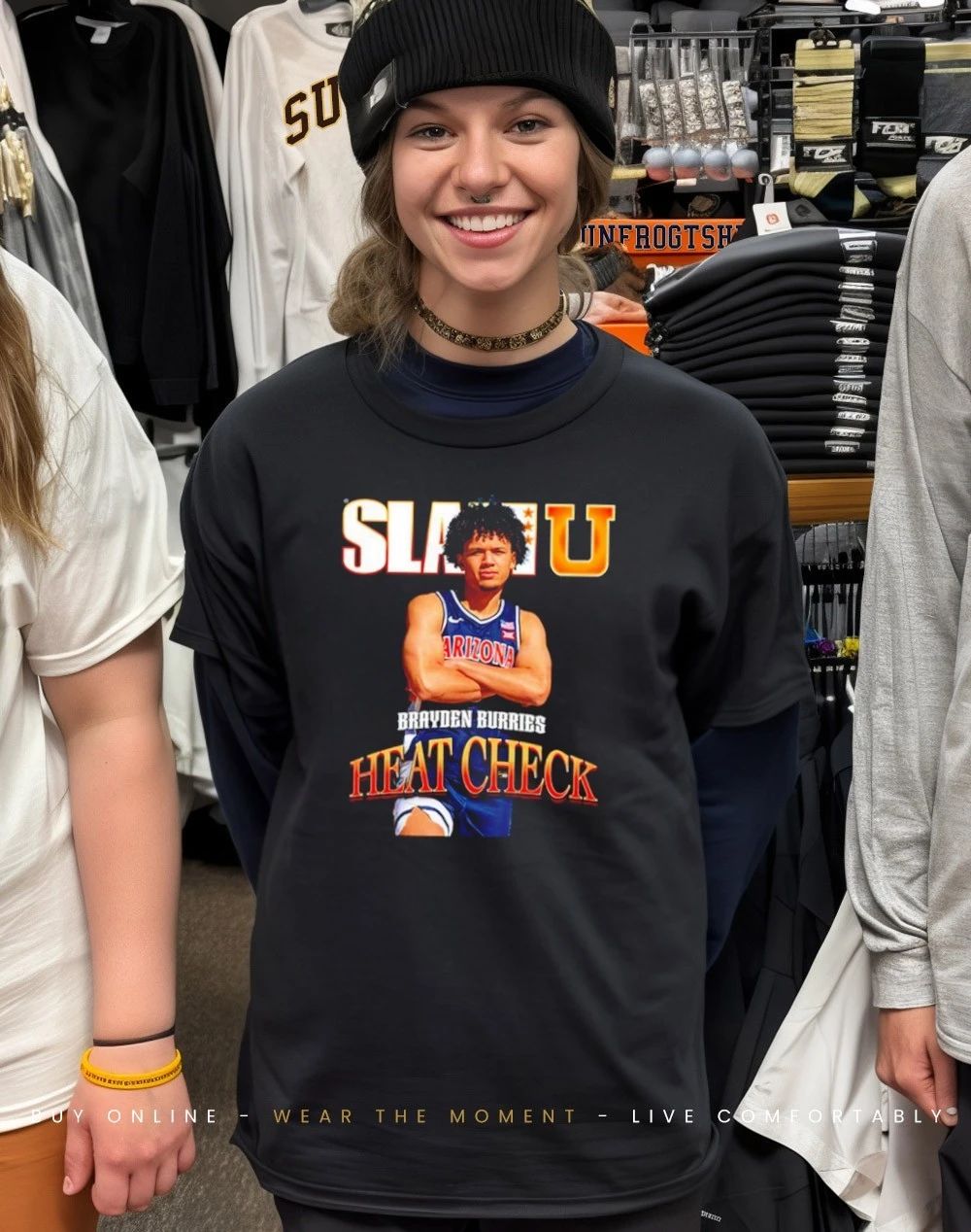 Brayden Burries Arizona Wildcats Slamu Heat Check Cover shirt