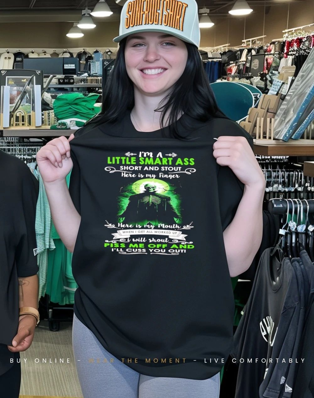 I’m a little smart ass short and skull shirt