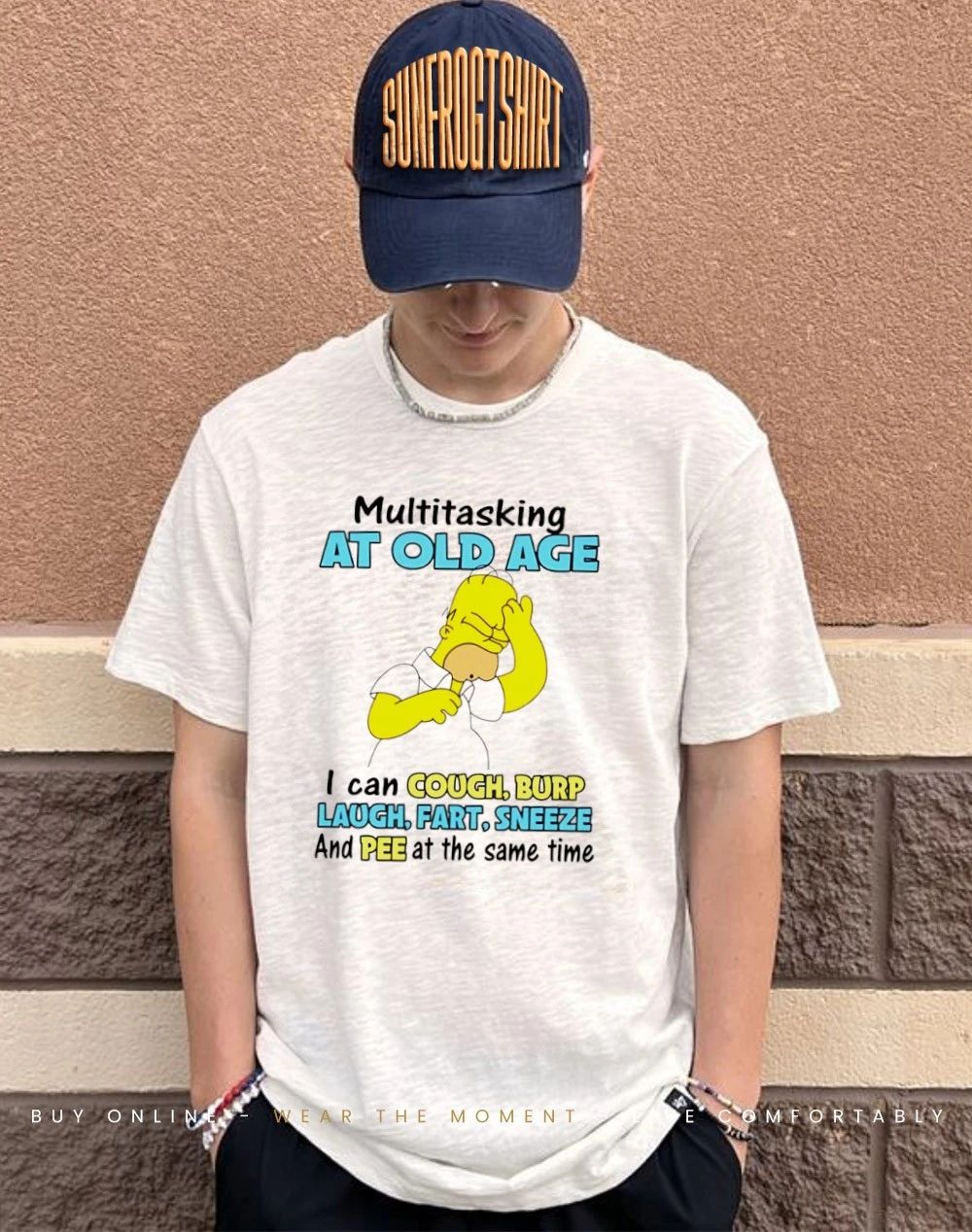 Simpsons multitasking at old age shirt