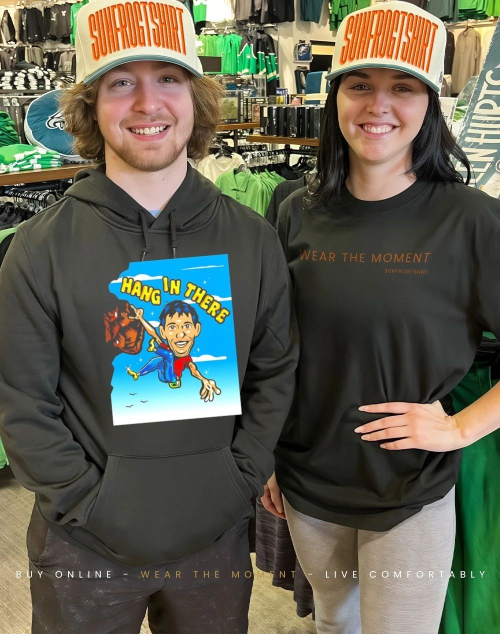 Alex Honnold hang in there caricature shirt