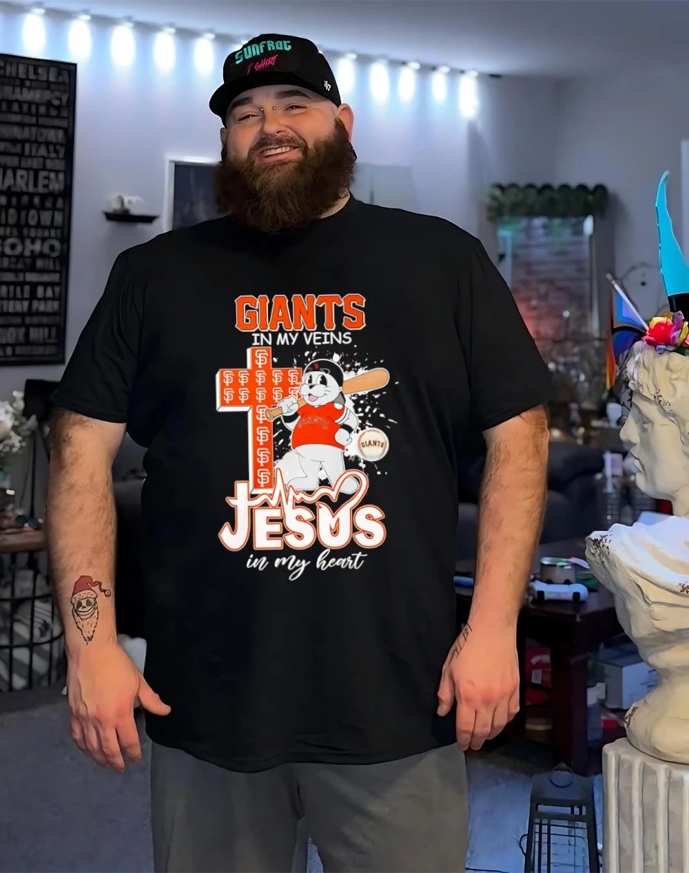 Giants In My Veins Jesus In My Heart mascot shirt