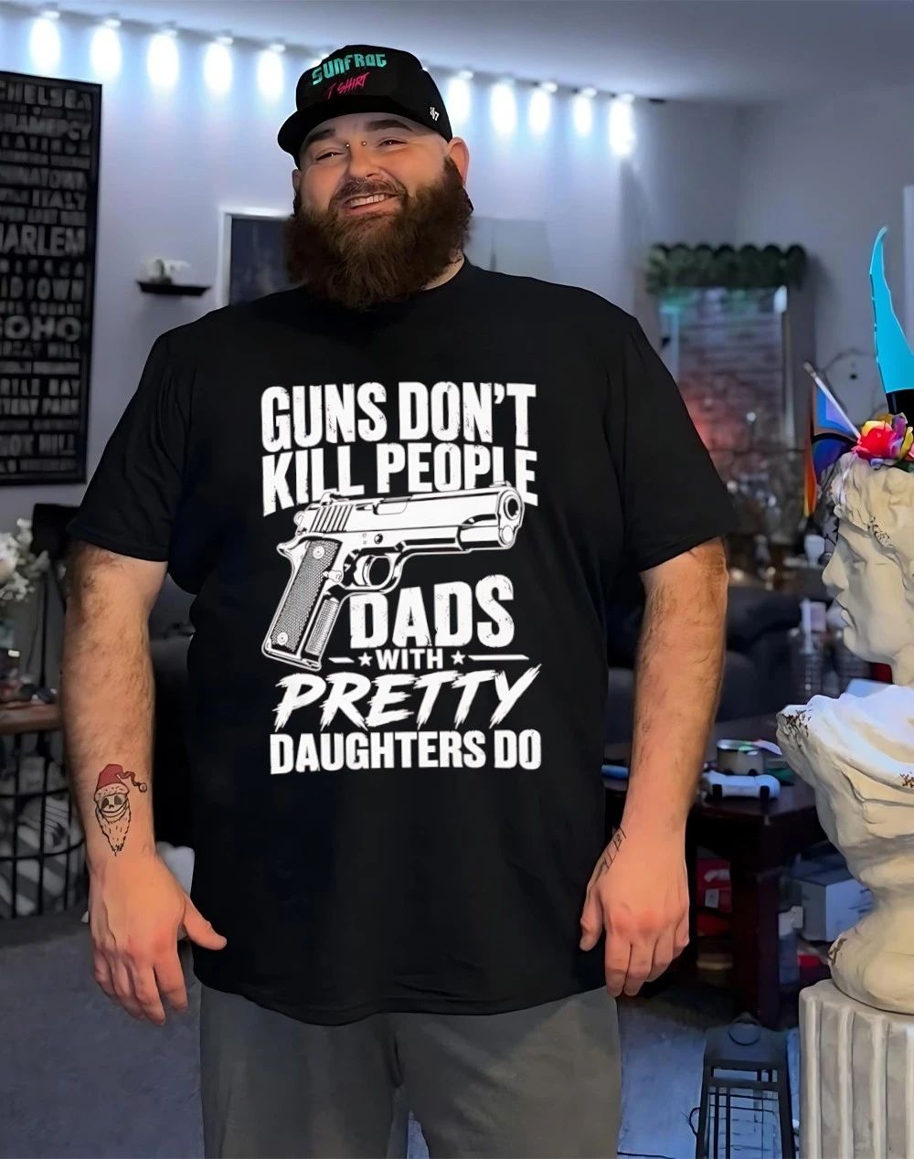 Guns don’t kill people dad’s with pretty daughters do graphic shirt