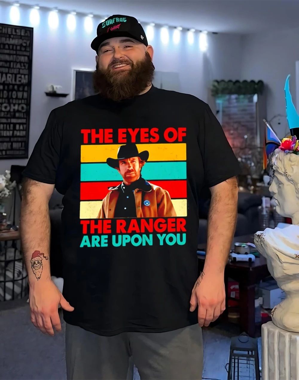 Chuck Norris Actor they eyes of the ranger are upon you shirt