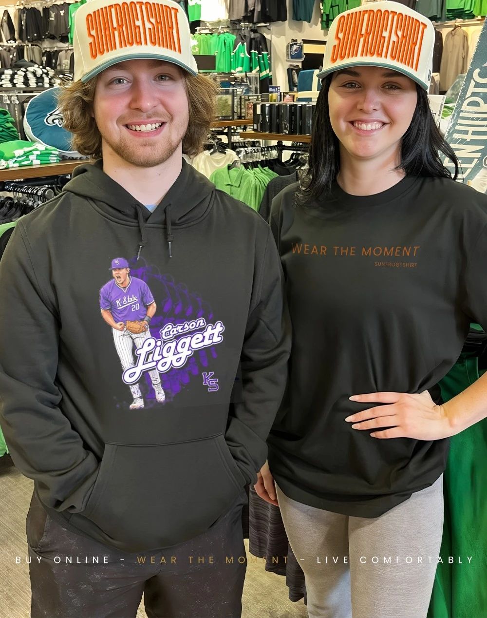 Carson Liggett Kansas State Wildcats baseball player graphic shirt