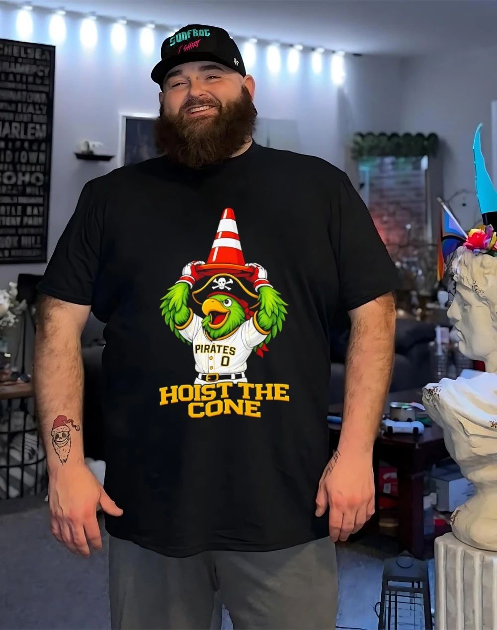 Hoist The Cone Pittsburgh Pirates Parrot Mascot Humor shirt