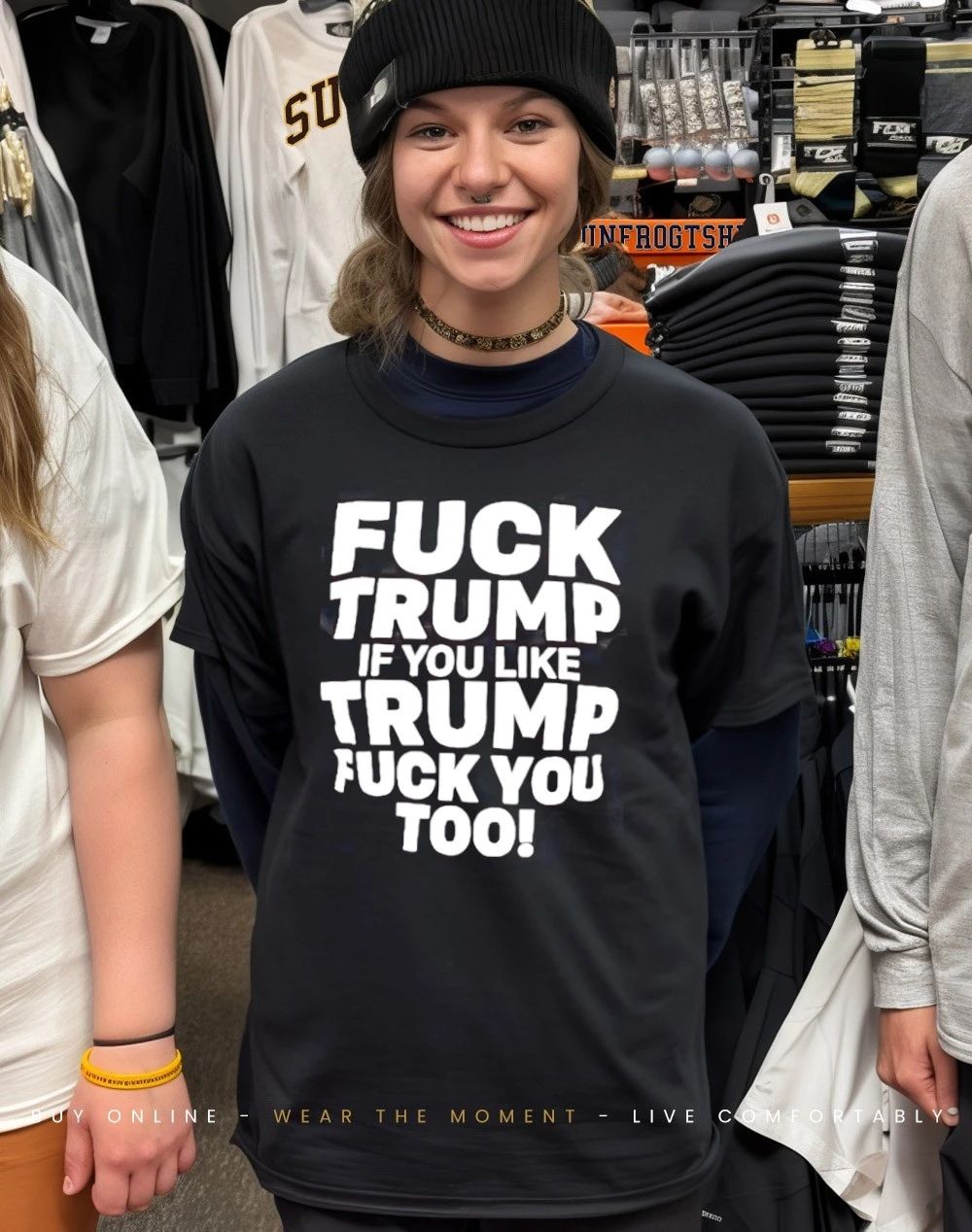 Fuck Trump if you like Trump fuck you too humor shirt