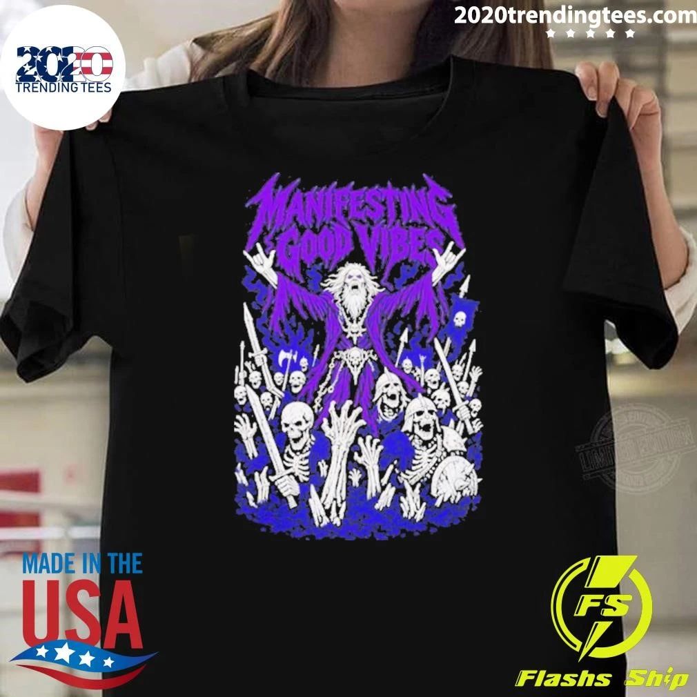 Manifesting Good Vibes Necromancer Wizard Shirt
