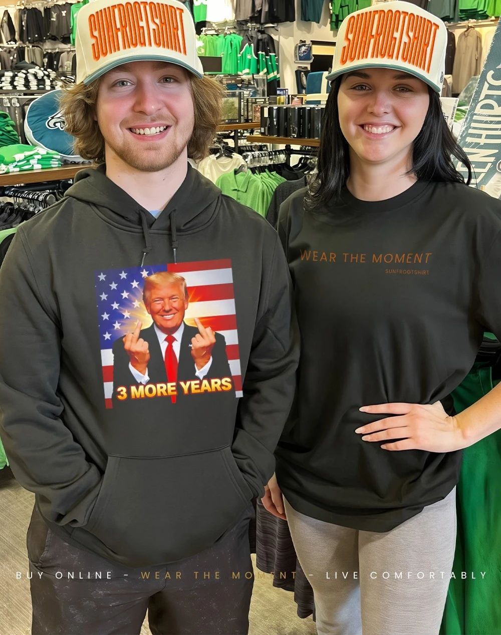 3 more years Trump one finger shirt