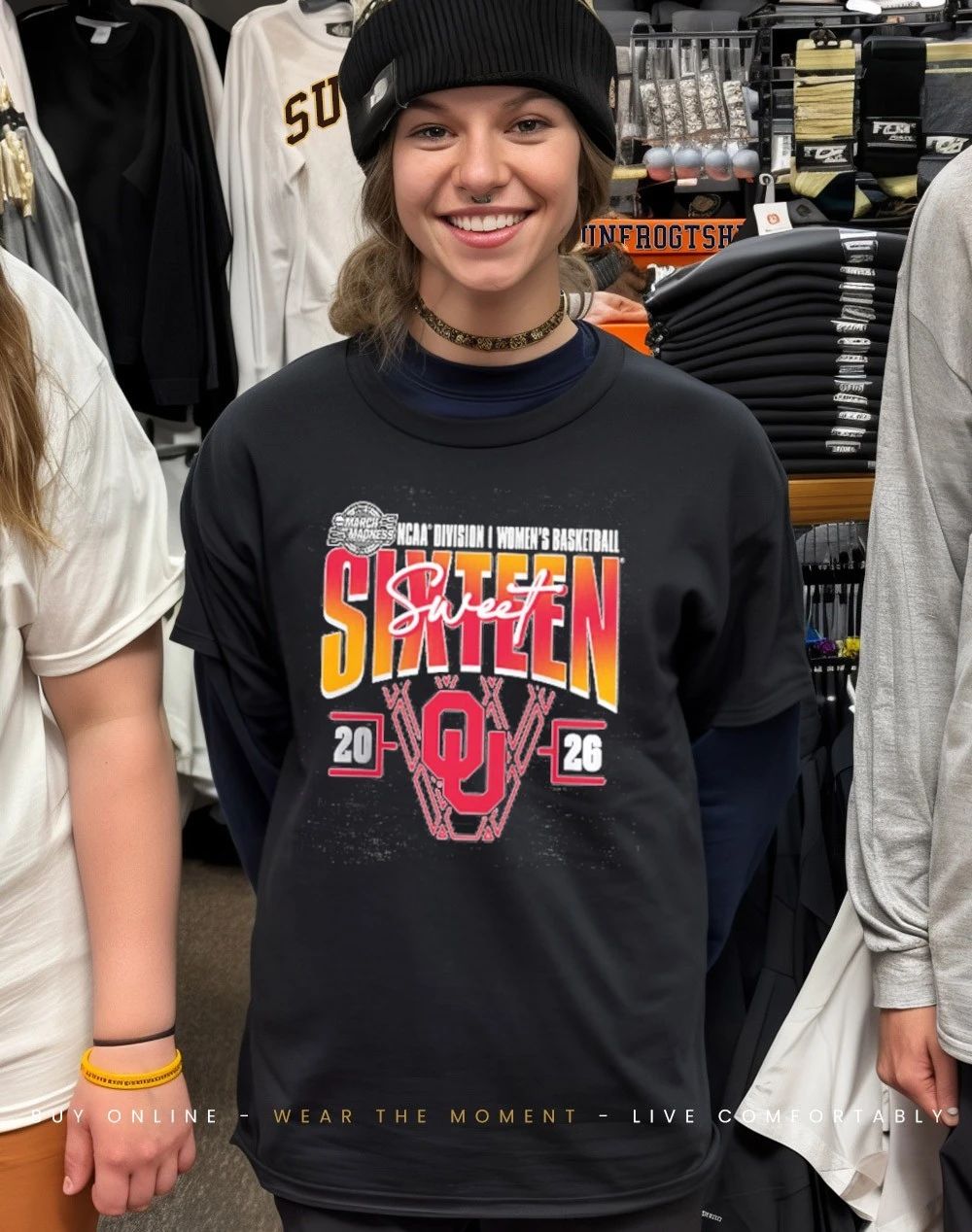 Oklahoma Sooners 2026 NCAA Women’s Basketball Tournament March Madness Sweet 16 Court Shot classic shirt