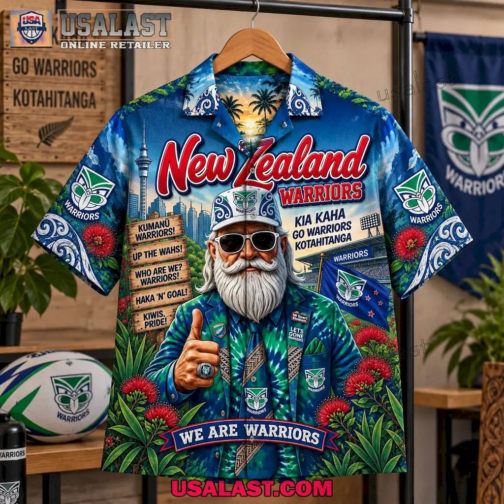New Zealand Warriors We Are Warriors Tropical Premium Hawaiian Shirt