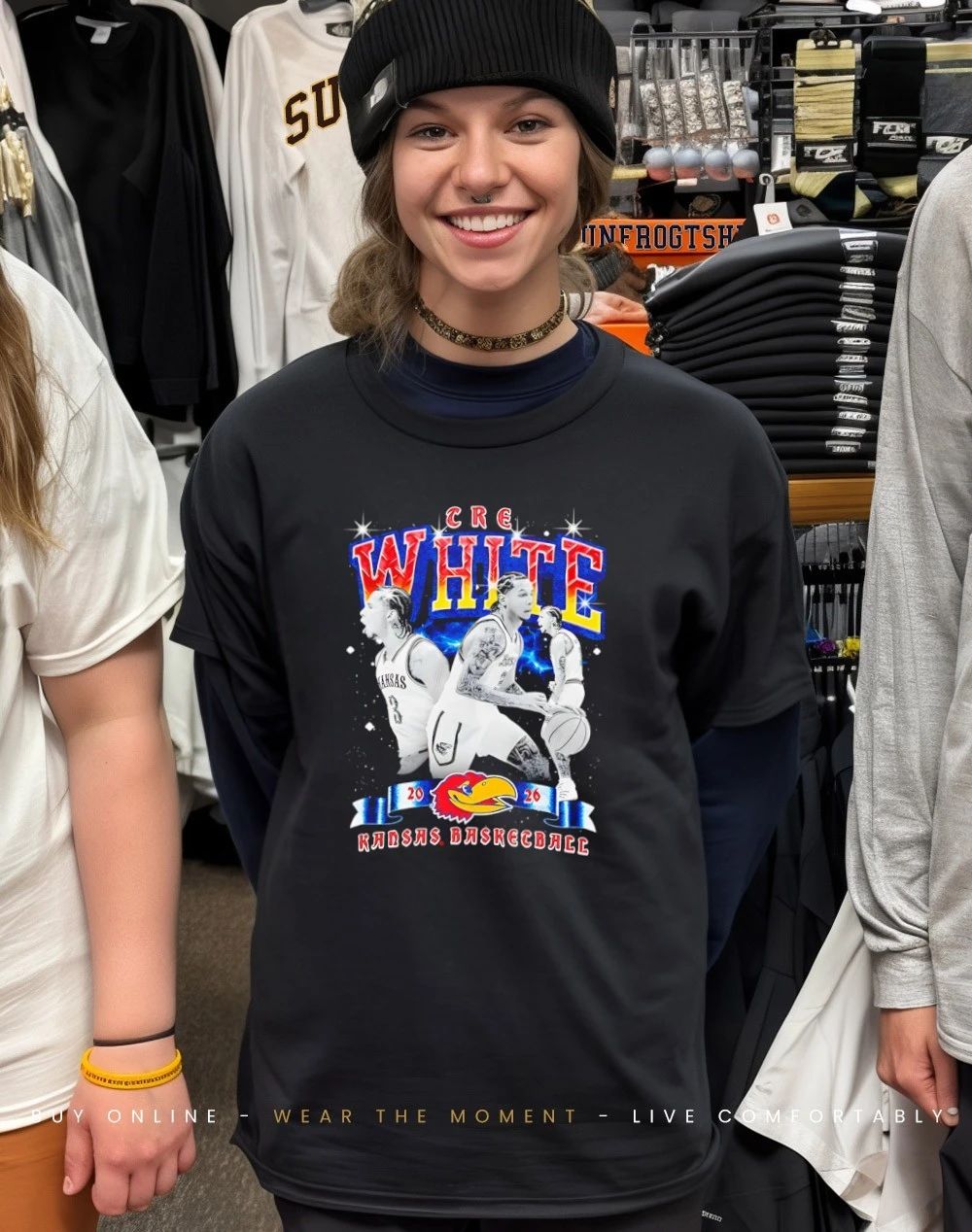 Tre White Kansas Jayhawks 90s Graphic shirt