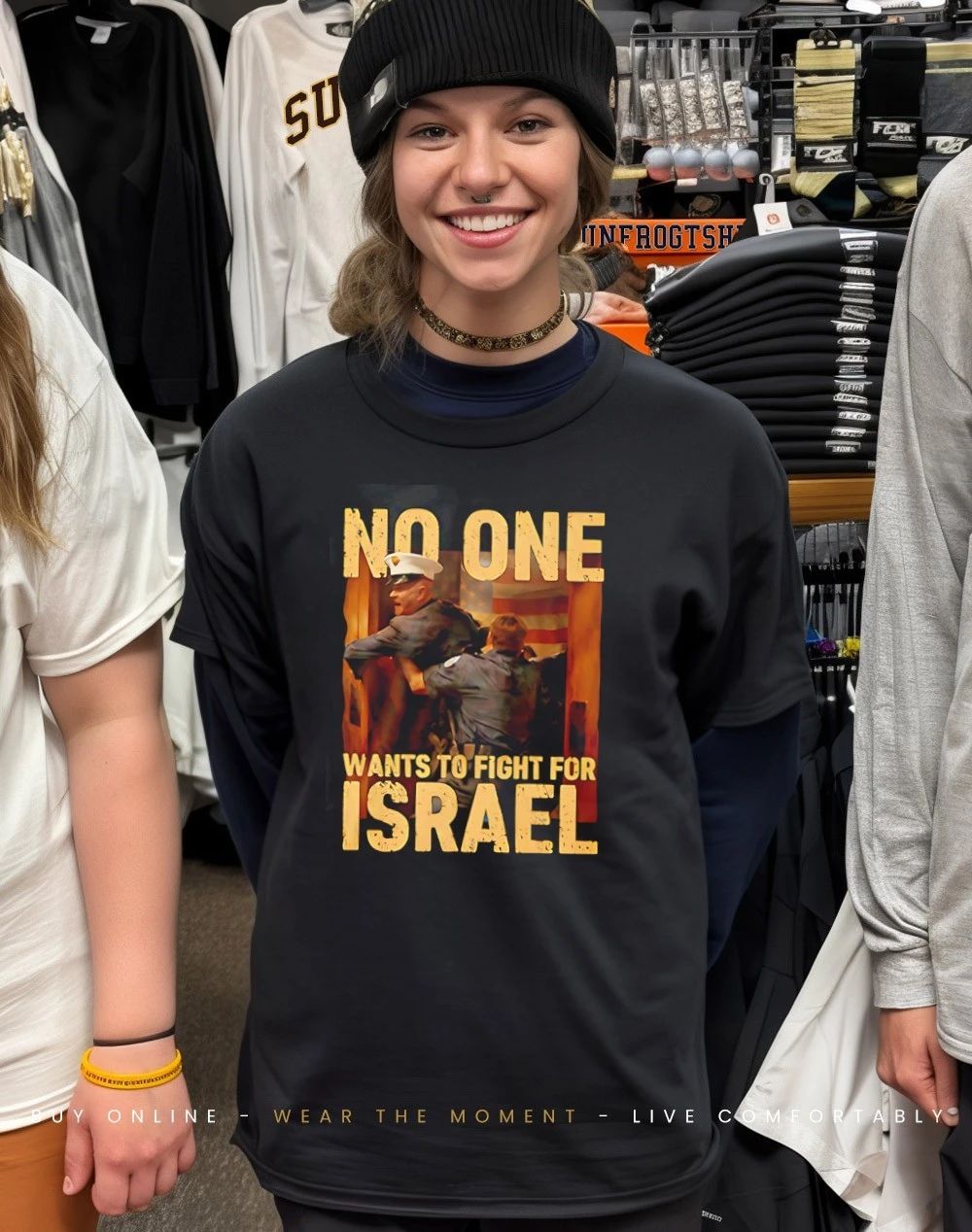 No One Wants To Fight For Israel cartoon shirt