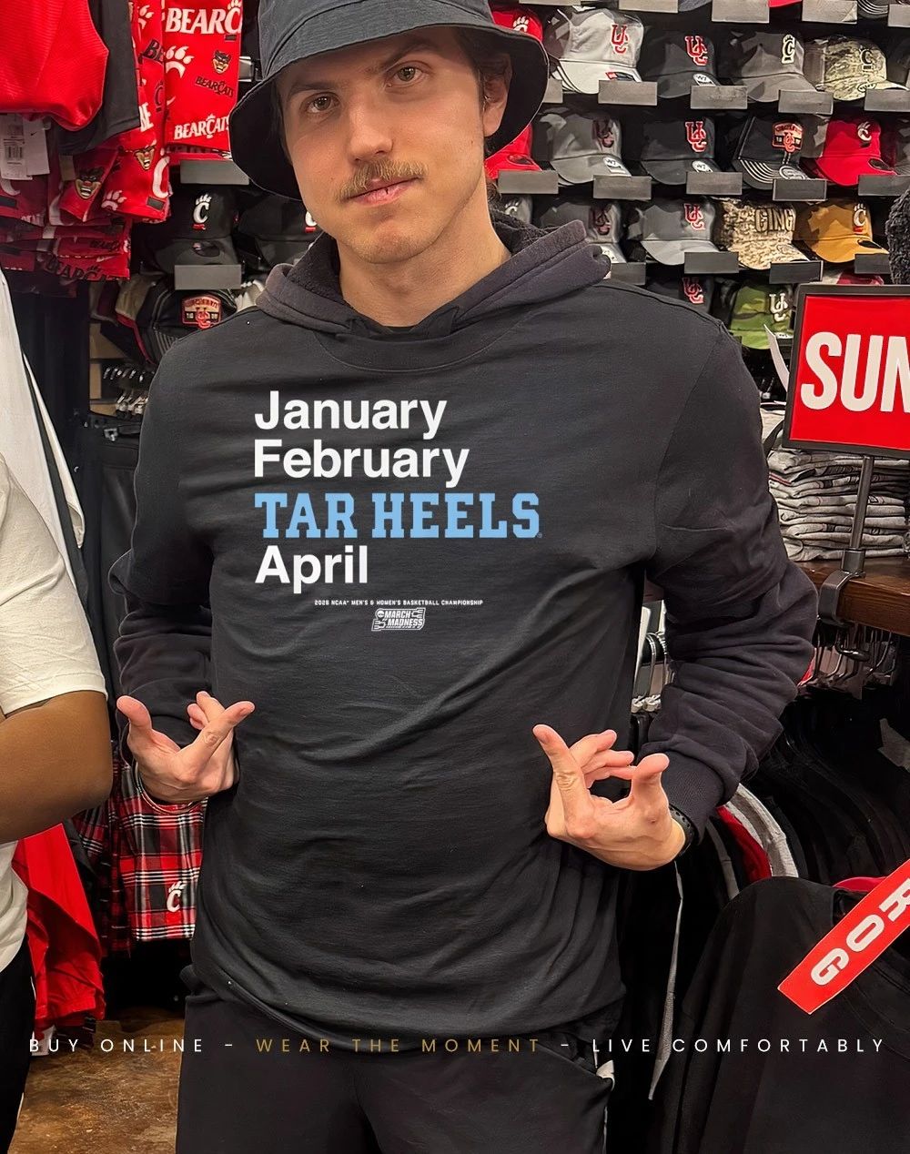 UNC Tar Heels MBB & WBB 2026 March Madness Month January February Tar Heels April shirt