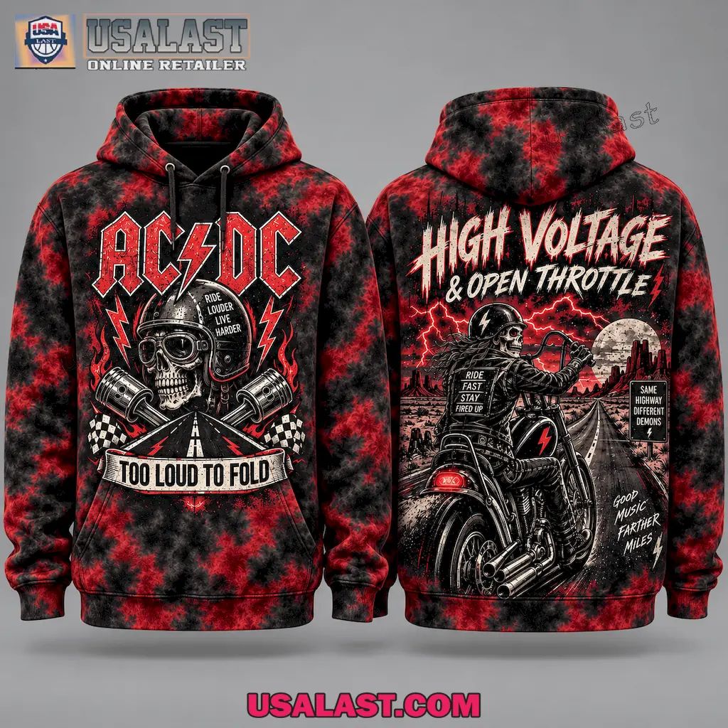 AC/DC High Voltage Open Throttle Hoodie Shirt