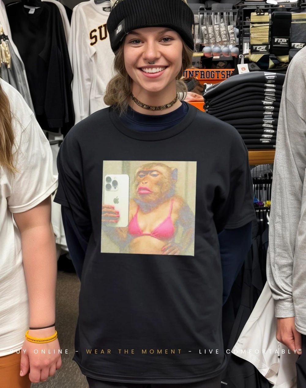 Wacky Monkey lady funny shirt