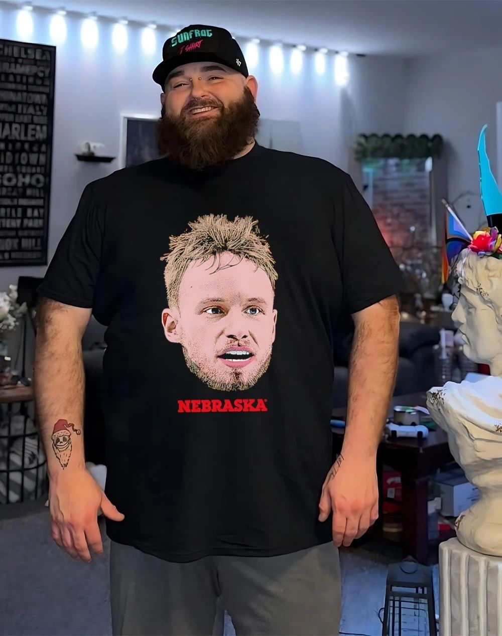 Rienk Mast Nebraska Cornhuskers big head shirt