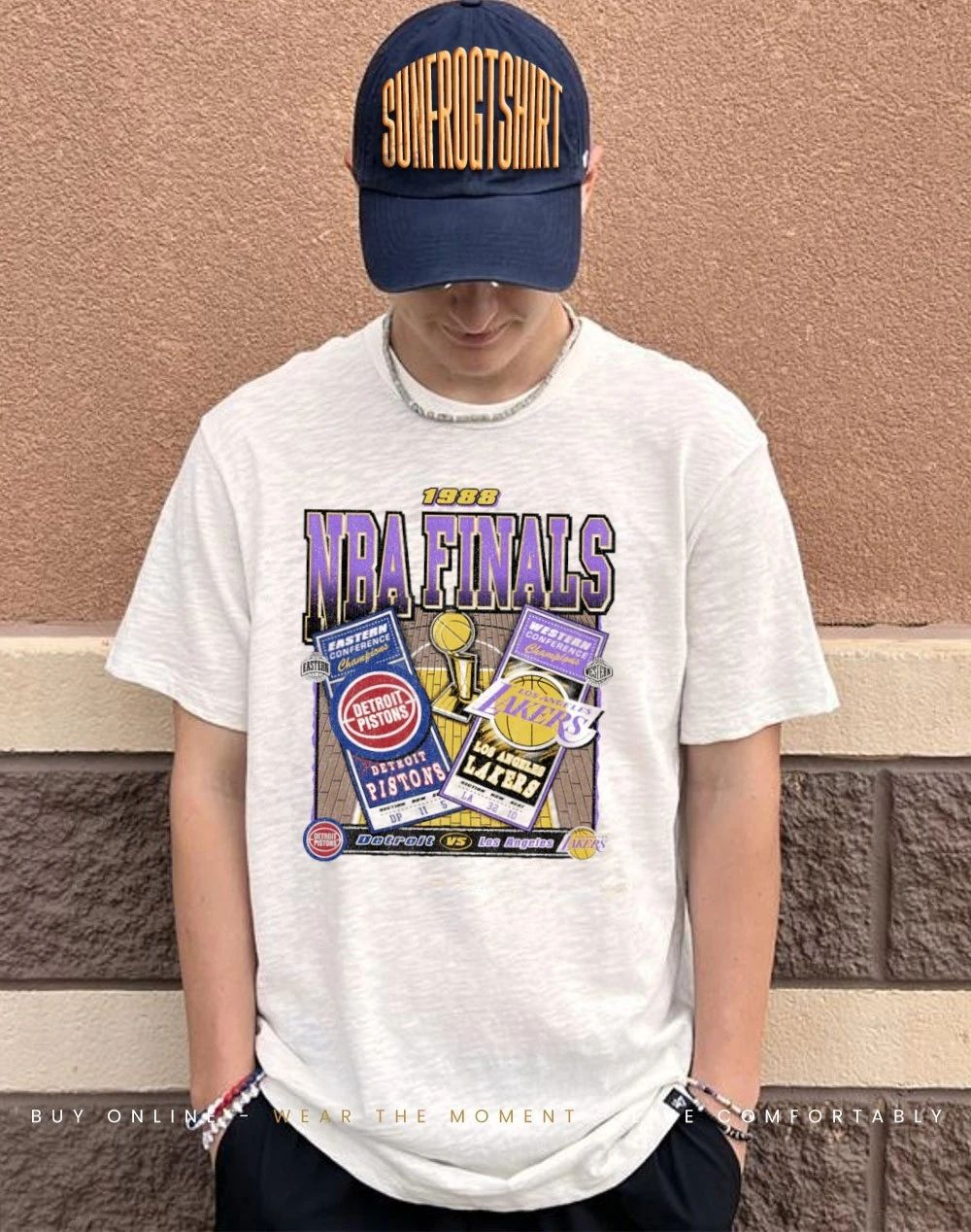 Detroit Pistons Vs Los Angeles Lakers Nba Finals Dueling Court Matchup Shirt