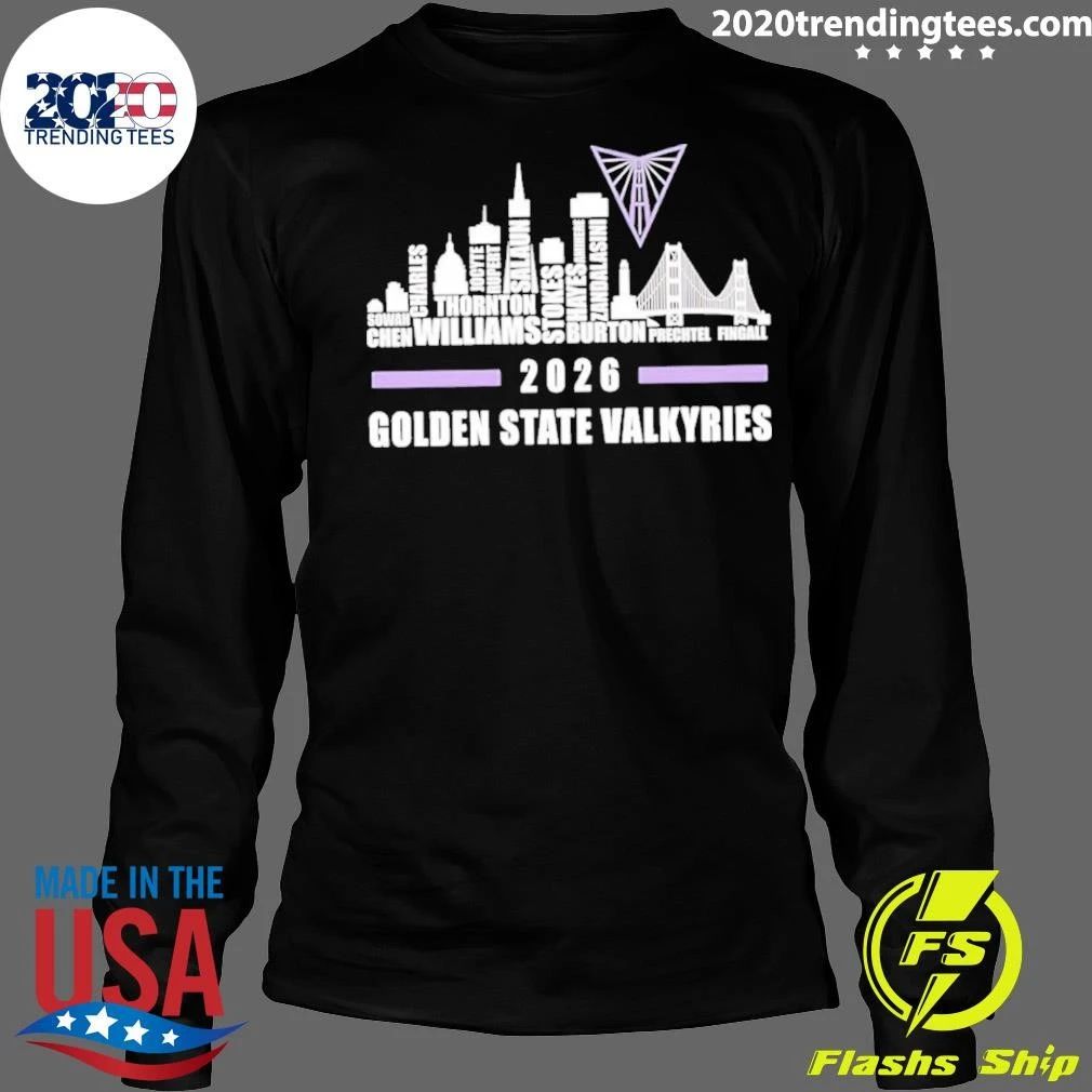 Golden State Valkyries 2026 Skyline Roster Shirt