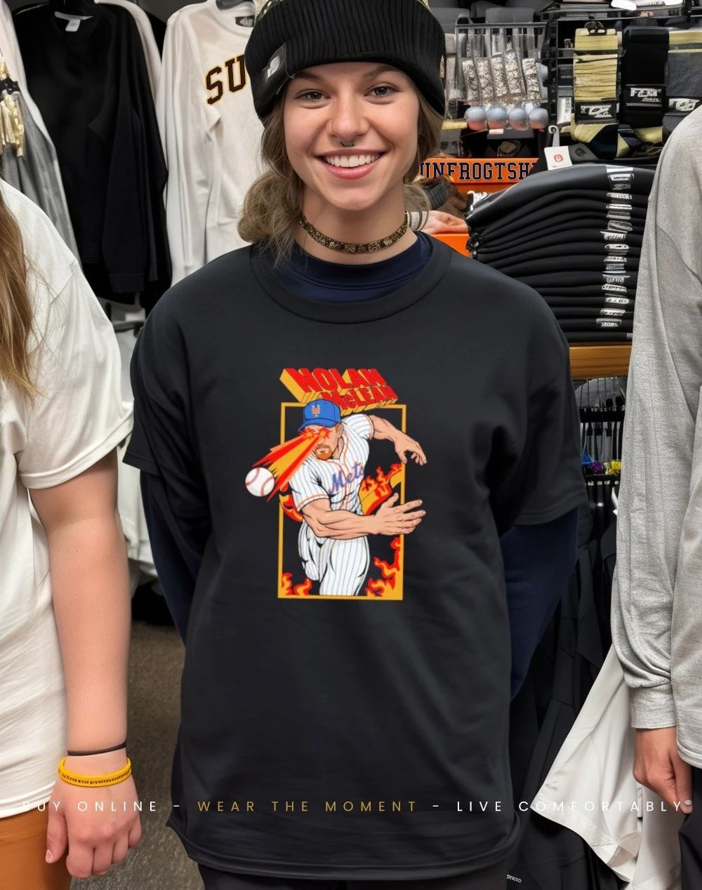 Laser Beam Mclean Nolan Mclean New York Mets graphic shirt