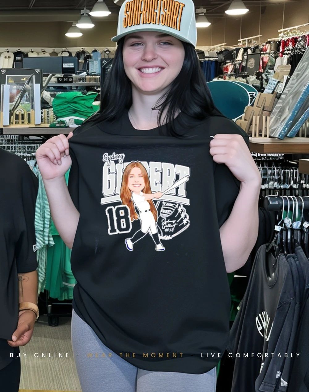 Sydney Gilbert Miami Softball caricature shirt