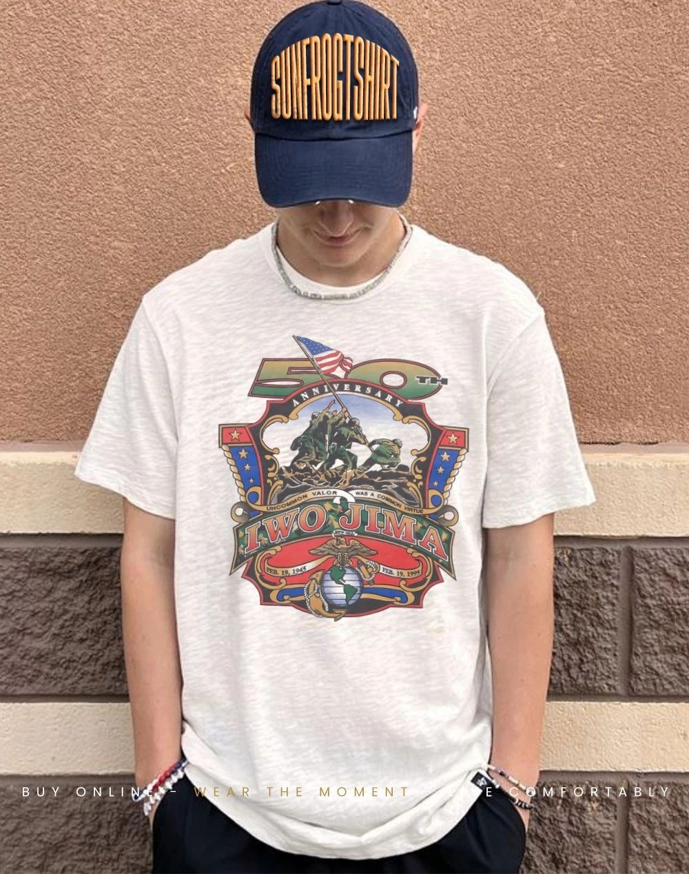 USMC 50th Anniversary uncommon valor was a common virtue Iwo Jima shirt