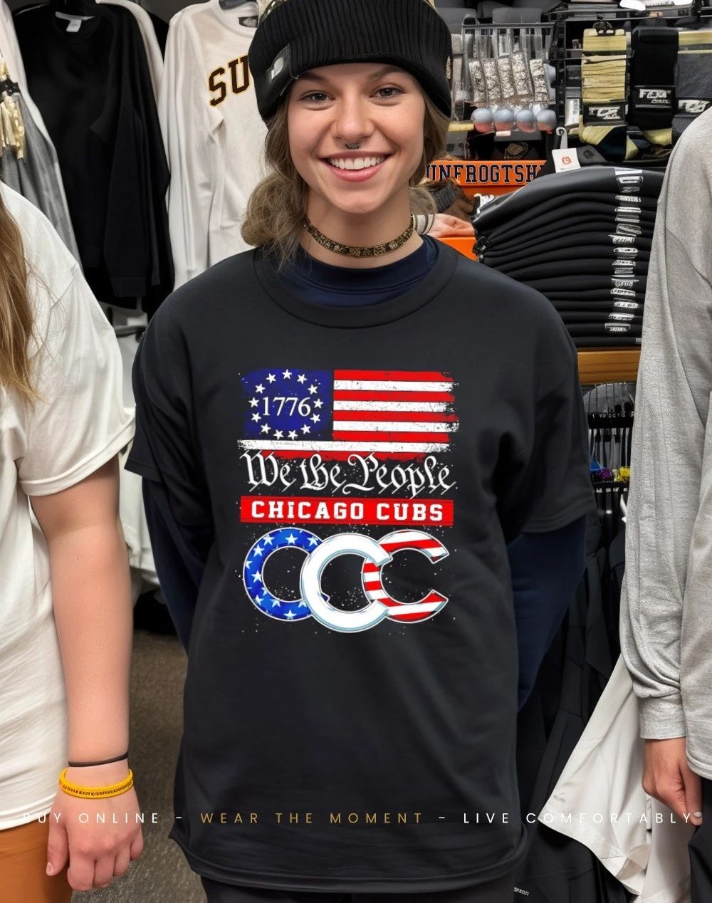 Chicago Cubs 1776 We The People USA flag shirt