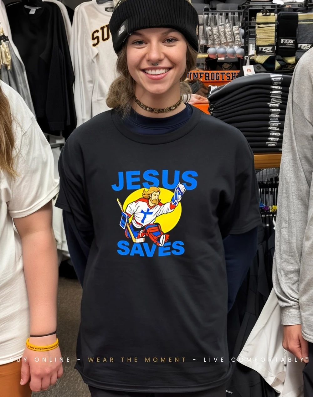 Jesus Saves Hockey player shirt